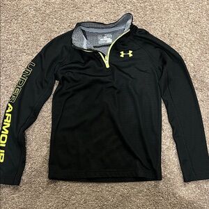 Under Armour Black Quarter Zip with Yellow Accents